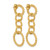 14K Yellow Gold Polished Fancy Circle Link Dangle Earrings, 51.5 mm - View 4