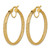 14K Yellow Gold Polished Mesh Round Hoop Earrings, 38 mm - View 2
