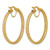 14K Yellow Gold Polished Mesh Round Hoop Earrings, 38 mm - View 4