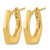 14K Yellow Gold Hollow Polished Hollow Fancy Hoop Earrings, 24 mm - View 2
