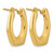14K Yellow Gold Hollow Polished Hollow Fancy Hoop Earrings, 24 mm - View 4
