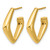 14K Yellow Gold Hollow Polished Hollow J-Hoop Post Earrings, 22.5 mm - View 2