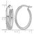 Rhodium-Plated 14K White Gold Polished and Grooved Oval Hoop Earrings, 24.75 mm - View 5