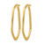 14K Yellow Gold Hollow Polished Oval Hoop Earrings, 36 mm - View 2