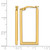 14K Yellow Gold Hollow Polished Rectangle Hoop Earrings, 32.2 mm - View 5
