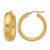 14K Yellow Gold Polished Weave Design Round Hoop Earrings, 25 mm
