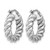 14K Yellow Gold with White Rhodium-Plated Polished/Twisted Round Hoop Earrings, 18.25 mm - View 4