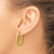14K Yellow Gold Polished and Twisted Round Hoop Earrings, 23 mm - View 3