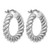 14K Yellow Gold with White Rhodium-Plated Polished/Twisted Round Hoop Earrings, 23 mm - View 4