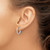 14K Yellow Gold with White Rhodium-Plated Polished/Twisted Round Hoop Earrings, 15 mm - View 3