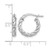 14K Yellow Gold with White Rhodium-Plated Polished/Twisted Round Hoop Earrings, 15 mm - View 5
