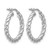 14K Yellow Gold with White Rhodium-Plated Polished/Twisted Round Hoop Earrings, 20 mm - View 4