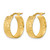 14K Yellow Gold Polished and Diamond-Cut Round Hoop Earrings, 16.9 mm - View 2