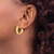 14K Yellow Gold Polished and Diamond-Cut Round Hoop Earrings, 16.9 mm - View 3