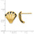 14K Yellow Gold with Black Enamel Polished Fancy Post Drop Earrings, 14.6 mm - View 5