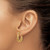 14K Yellow Gold Polished 3-Row Round Hoop Earrings, 18 mm - View 3
