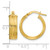 14K Yellow Gold Polished and Satin Round Hoop Earrings, 15 mm, 5.75 mm Wide, Polished & Brushed - View 5