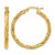 14K Yellow Gold Polished Twisted Round Hoop Earrings, 30 mm