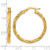 14K Yellow Gold Polished Twisted Round Hoop Earrings, 30 mm - View 5