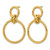 14K Yellow Gold Polished and Twisted Circles Dangle Earrings, 35.85 mm - View 2