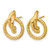 14K Yellow Gold Polished and Twisted Circles Drop Post Earrings, 18.55 mm - View 2