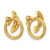 14K Yellow Gold Polished and Twisted Circles Drop Post Earrings, 18.55 mm - View 4
