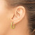 14K Yellow Gold Polished and Twisted Round Hoop Earrings, 20 mm, 4 mm Wide - View 3