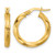 14K Yellow Gold Polished and Diamond-Cut Round Hoop Earrings, 21 mm