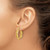 14K Yellow Gold Polished and Diamond-Cut Round Hoop Earrings, 21 mm - View 3