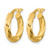 14K Yellow Gold Polished and Diamond-Cut Round Hoop Earrings, 16.75 mm - View 2