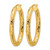14K Yellow Gold Polished Patterned Oval Hoop Earrings, 36.35 mm - View 2