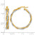 14K Two-Tone Gold with Rhodium Polished Twisted Round Hoop Earrings, 30 mm - View 5