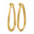 14K Yellow Gold Polished Twist Hoop Earrings, 38 mm - View 4