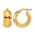 14K Yellow Gold Hollow Polished and Diamond-Cut Hoop Earrings, 17.5 mm