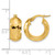 14K Yellow Gold Hollow Polished and Diamond-Cut Hoop Earrings, 17.5 mm - View 5