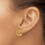 14K Yellow Gold Polished 3-Row Post J-Hoop Earrings, 12.5 mm - View 3