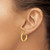 14K Yellow Gold Polished Square Tube Round Hoop Earrings, 20 mm - View 3