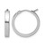 Rhodium-Plated 14K White Gold Square Tube Round Hoop Earrings, 20 mm