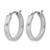 Rhodium-Plated 14K White Gold Square Tube Round Hoop Earrings, 20 mm - View 2