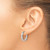 Rhodium-Plated 14K White Gold Square Tube Round Hoop Earrings, 20 mm - View 3