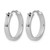 Rhodium-Plated 14K White Gold Square Tube Round Hoop Earrings, 20 mm - View 4