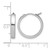 Rhodium-Plated 14K White Gold Square Tube Round Hoop Earrings, 20 mm - View 5