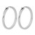 Rhodium-Plated 14K White Gold Square Tube Round Hoop Earrings, 35 mm - View 4