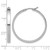 Rhodium-Plated 14K White Gold Square Tube Round Hoop Earrings, 35 mm - View 5