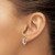 Rhodium-Plated 14K White Gold Polish Glimmer Infused J-Hoop Post Earrings, 12.75 mm - View 3