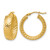 14K Yellow Gold Polished Weave Design Round Hoop Earrings, 20 mm