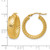 14K Yellow Gold Polished Weave Design Round Hoop Earrings, 20 mm - View 5