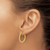 14K Yellow Gold Hollow Polished Beaded Round Hoop Earrings, 22 mm - View 3