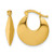 14K Yellow Gold Hollow Polished Round Hoop Earrings, 19 mm