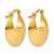 14K Yellow Gold Hollow Polished Round Hoop Earrings, 19 mm - View 4
